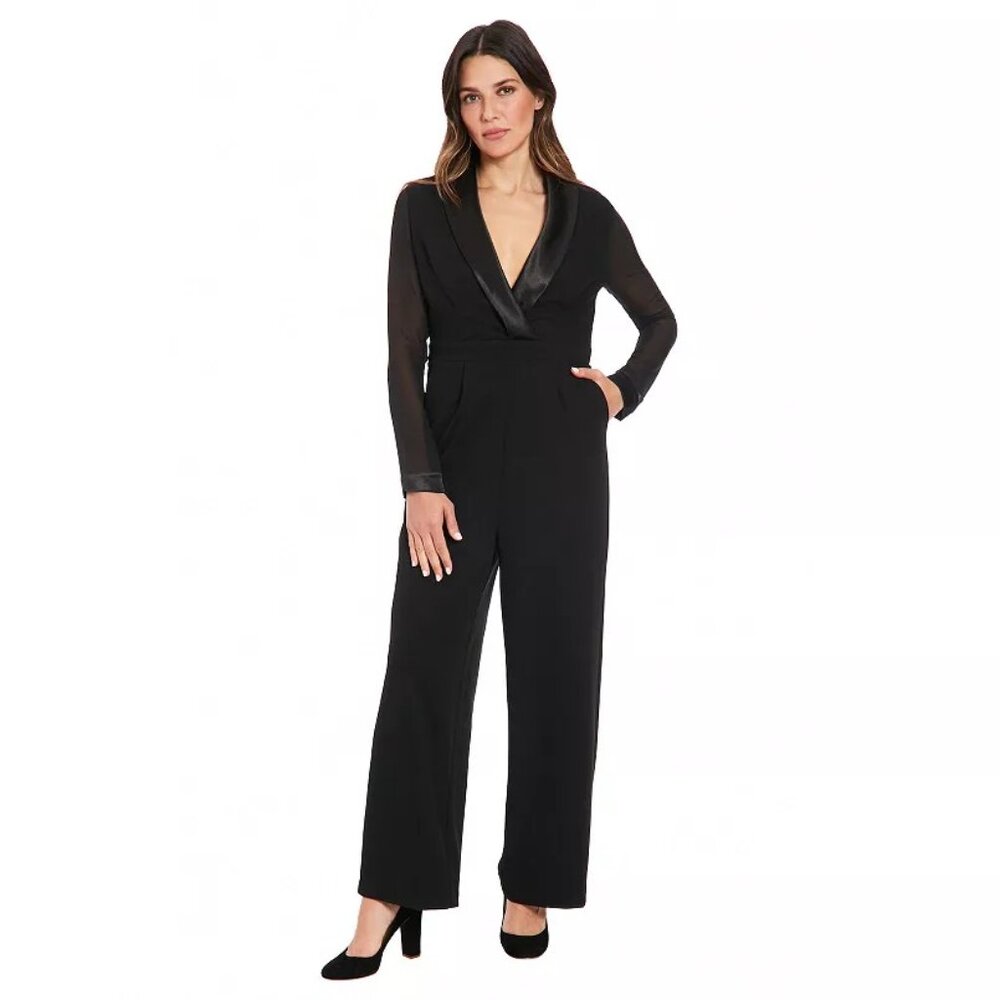 Liz Claiborne Black Long Sleeve Jumpsuit  M   SIMILAR  style